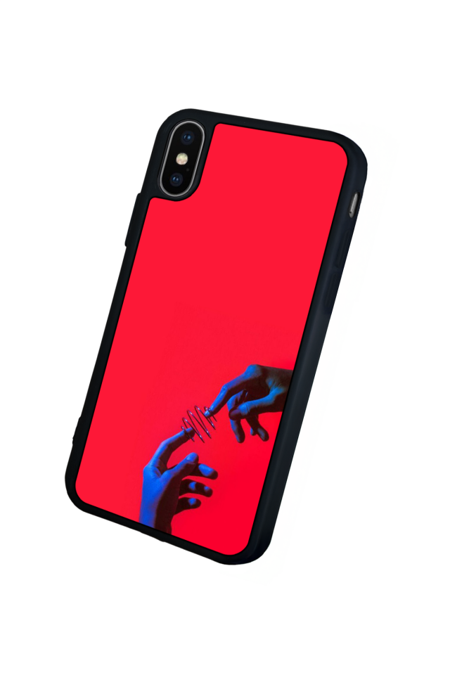 iPhone X/ XS Uyumlu Kirmizi Tasarımlı Glossy Premium Kılıf