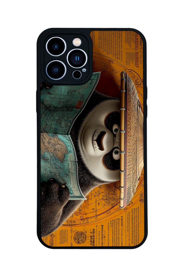 iPhone 12 Pro Max Uyumlu Kung Fu Panda Tasarımlı Glossy Premium Kılıf