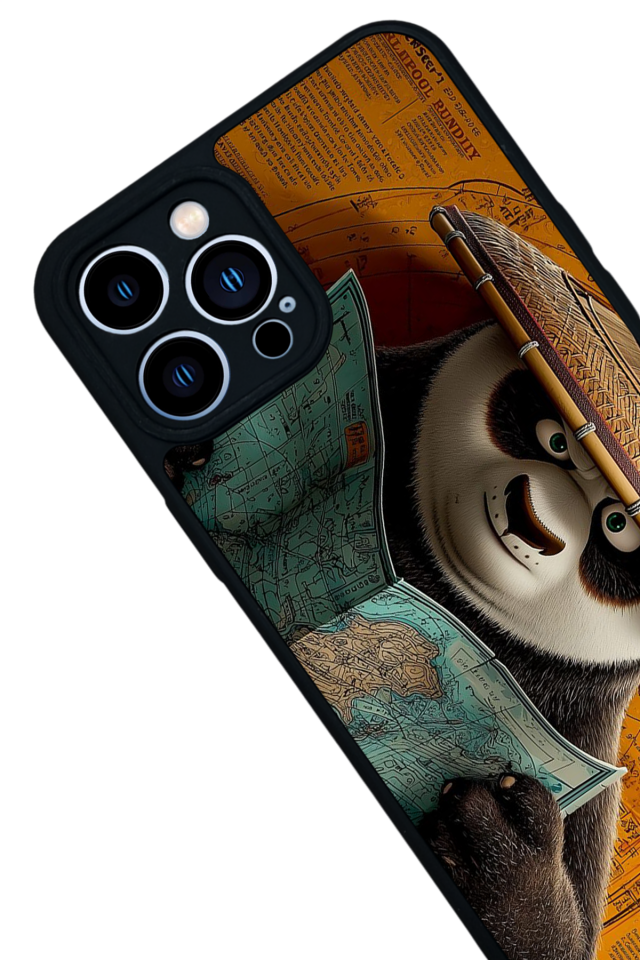 iPhone 12 Pro Max Uyumlu Kung Fu Panda Tasarımlı Glossy Premium Kılıf