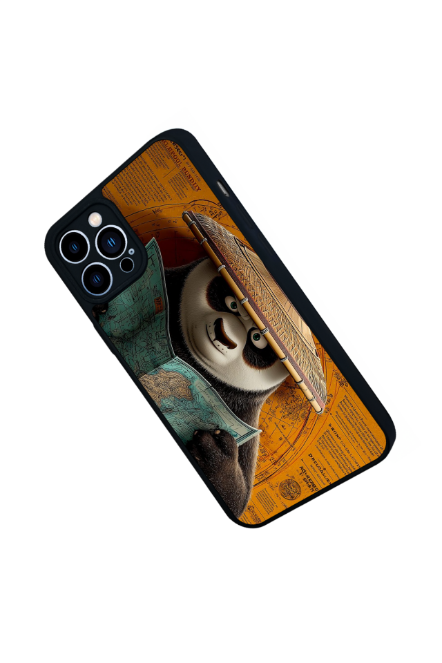 iPhone 12 Pro Max Uyumlu Kung Fu Panda Tasarımlı Glossy Premium Kılıf
