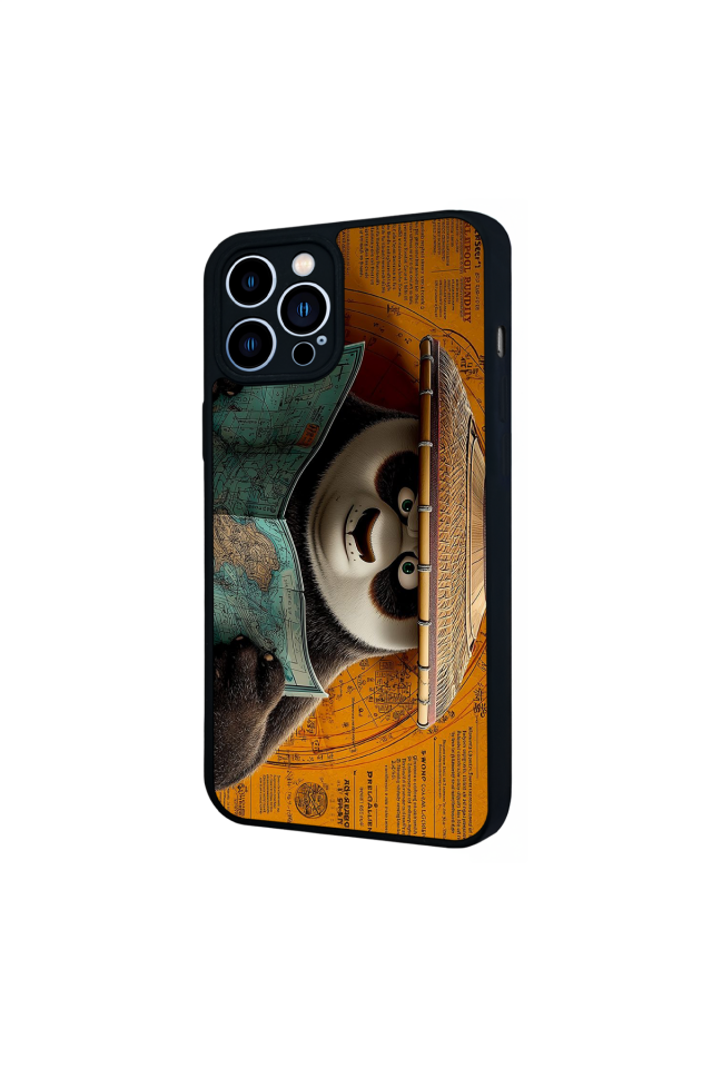 iPhone 12 Pro Max Uyumlu Kung Fu Panda Tasarımlı Glossy Premium Kılıf