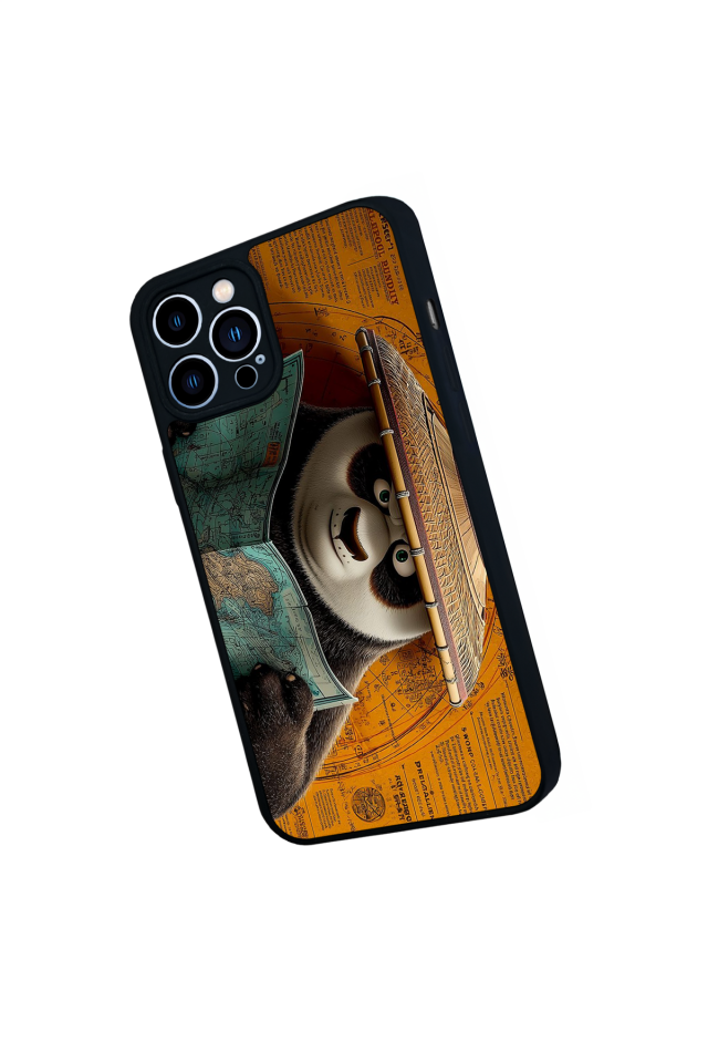 iPhone 12 Pro Max Uyumlu Kung Fu Panda Tasarımlı Glossy Premium Kılıf