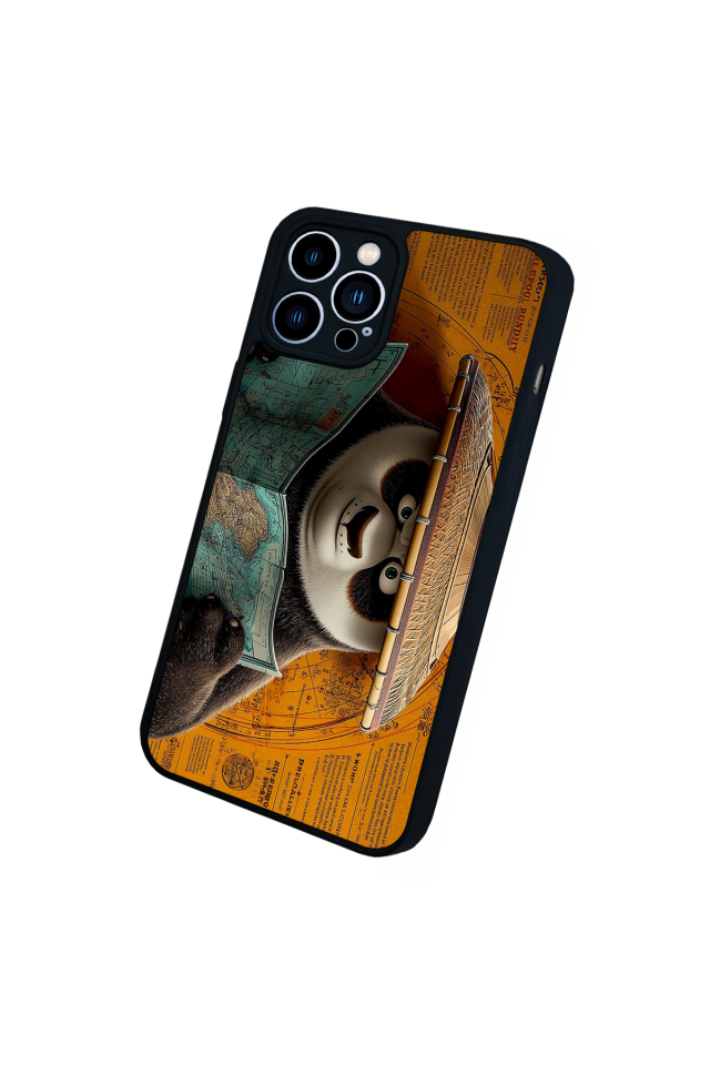 iPhone 12 Pro Max Uyumlu Kung Fu Panda Tasarımlı Glossy Premium Kılıf