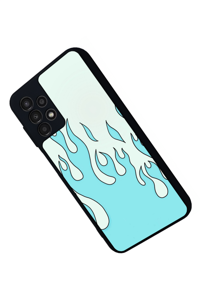 Samsung Galaxy A13 Uyumlu Retro Flame Patterns Tasarımlı Glossy Premium Kılıf