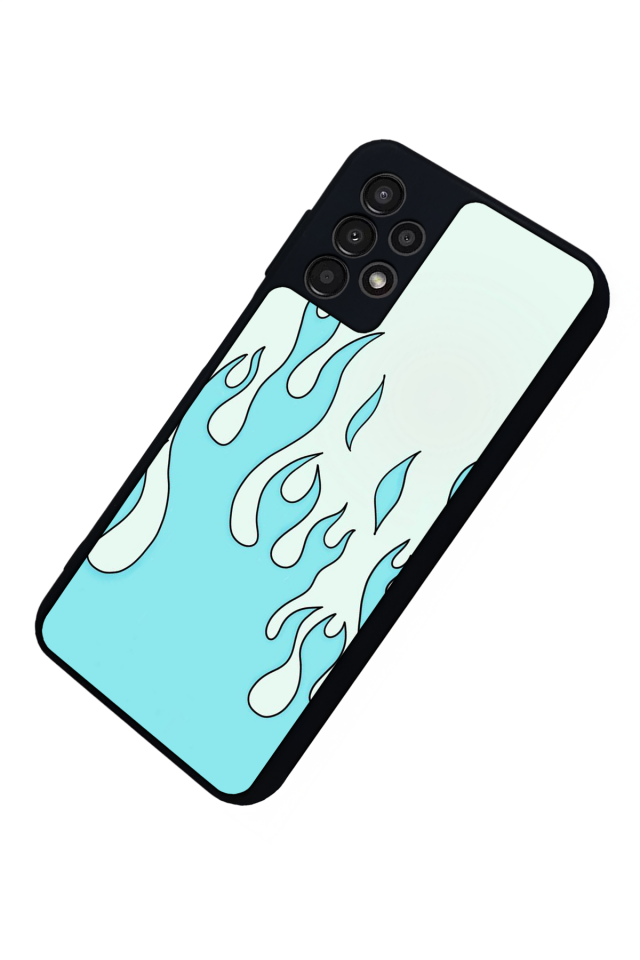 Samsung Galaxy A13 Uyumlu Retro Flame Patterns Tasarımlı Glossy Premium Kılıf