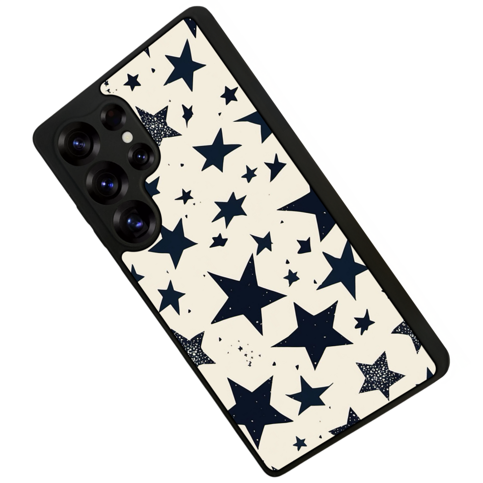 Samsung Galaxy S25 Ultra Uyumlu Retro Yildizlar Tasarımlı Glossy Premium Kılıf