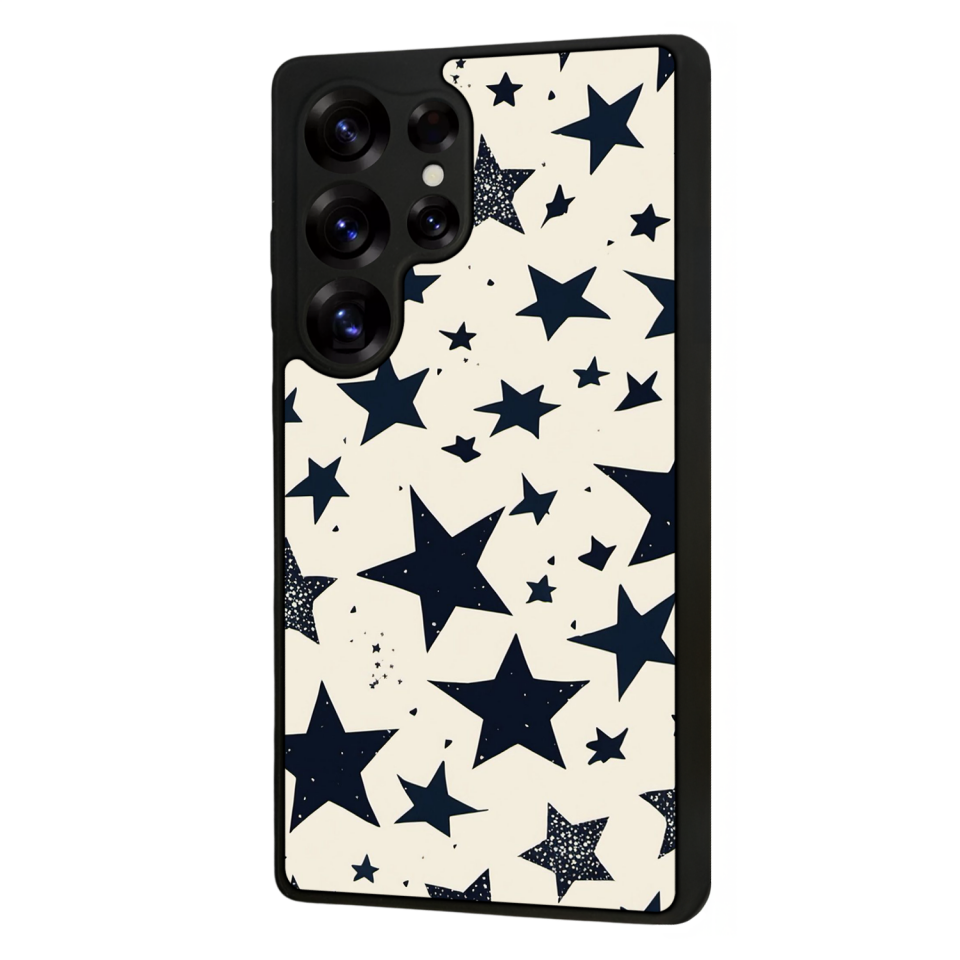 Samsung Galaxy S25 Ultra Uyumlu Retro Yildizlar Tasarımlı Glossy Premium Kılıf