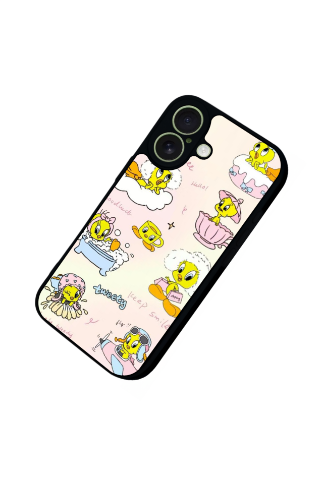 iPhone 17 Uyumlu Tweety Tasarımlı Glossy Premium Kılıf
