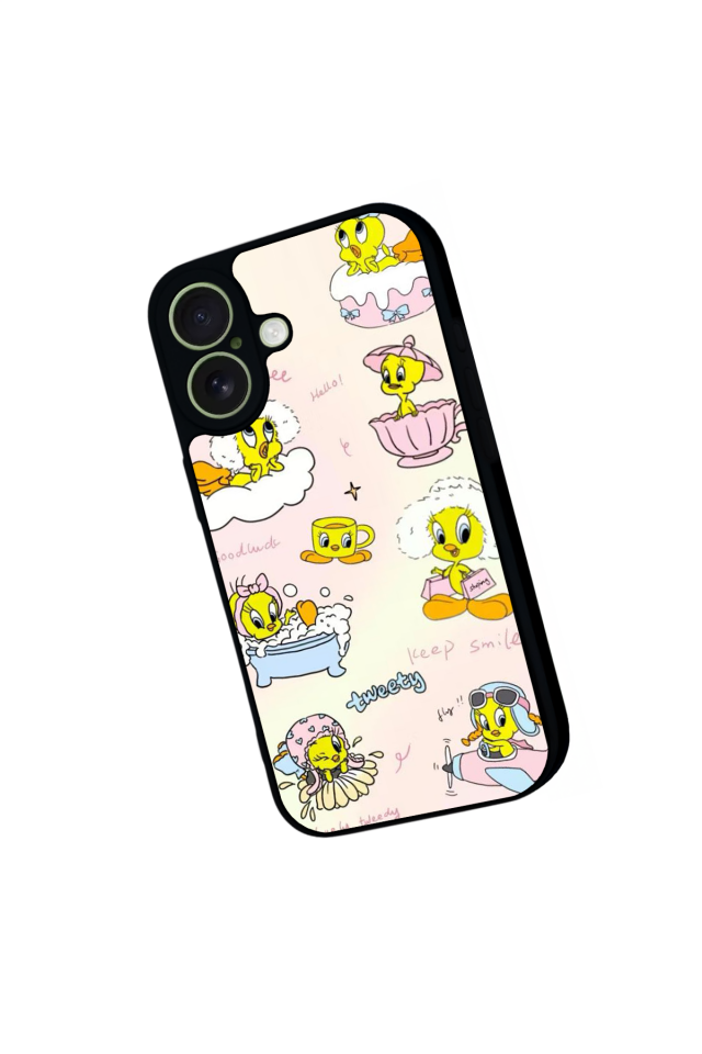 iPhone 17 Uyumlu Tweety Tasarımlı Glossy Premium Kılıf