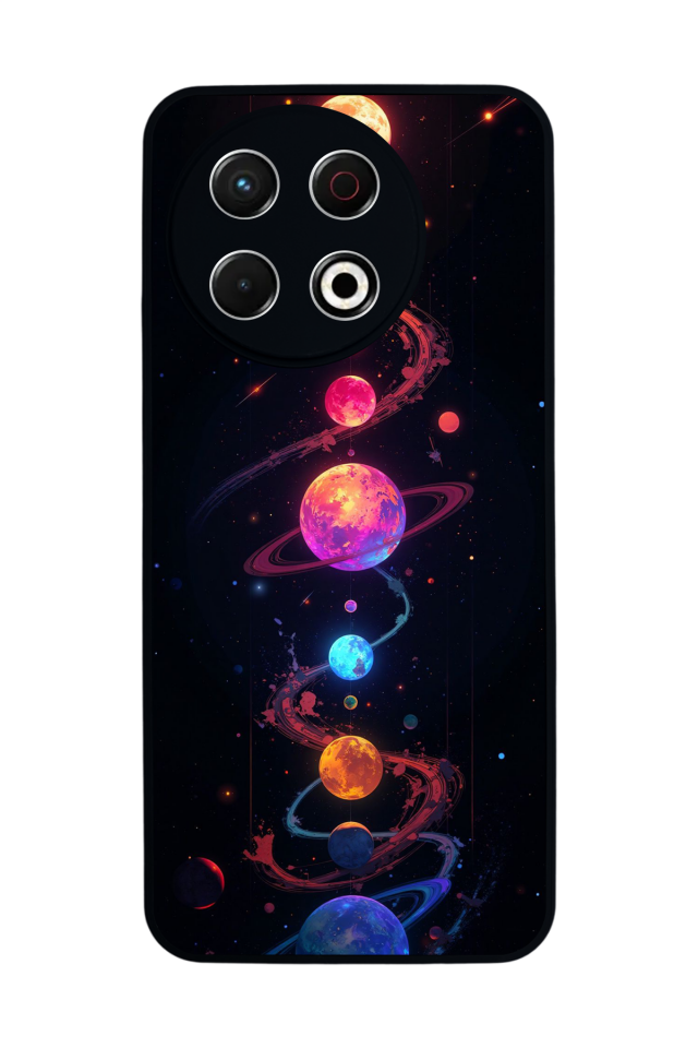 Tecno Spark 30 Pro Uyumlu Uzay Tasarımlı Glossy Premium Kılıf