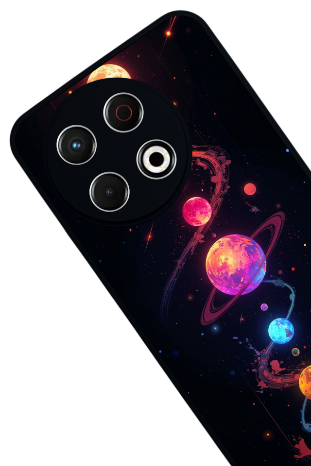 Tecno Spark 30 Pro Uyumlu Uzay Tasarımlı Glossy Premium Kılıf