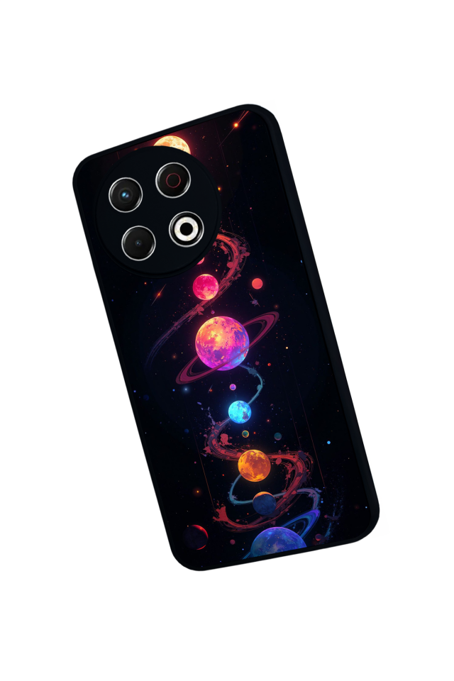 Tecno Spark 30 Pro Uyumlu Uzay Tasarımlı Glossy Premium Kılıf