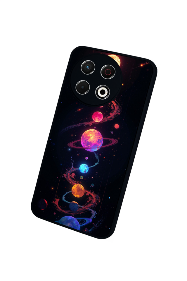 Tecno Spark 30 Pro Uyumlu Uzay Tasarımlı Glossy Premium Kılıf