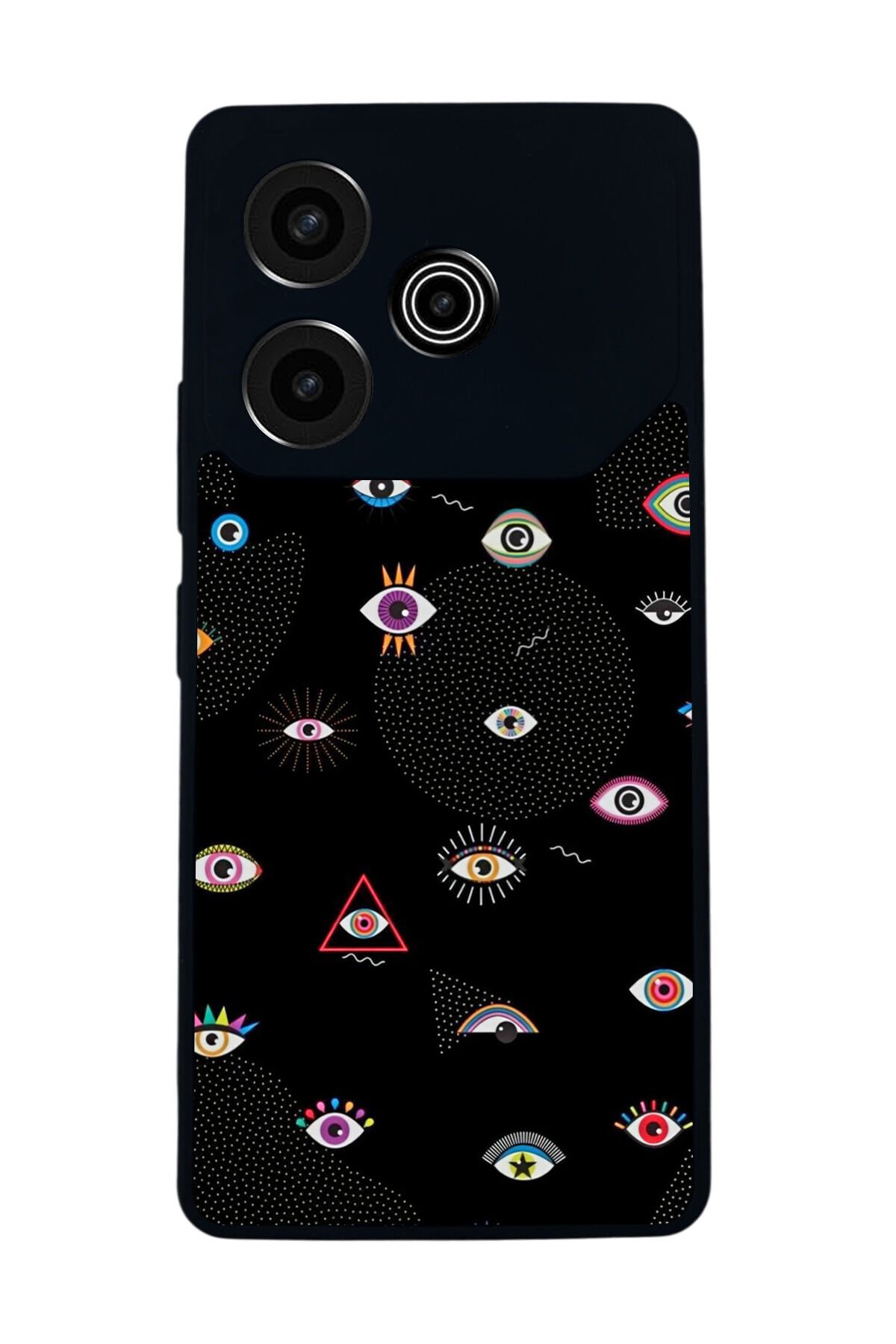 Tecno Pova 6 Uyumlu Göz Tasarımlı Glossy Premium Kılıf