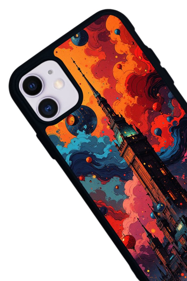 iPhone 11 Uyumlu Abstract Tasarımlı Glossy Premium Kılıf