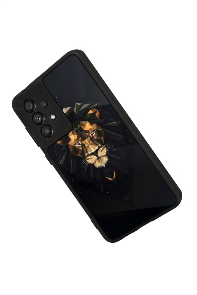 Samsung Galaxy A73 Uyumlu Aslan Tasarımlı Glossy Premium Kılıf