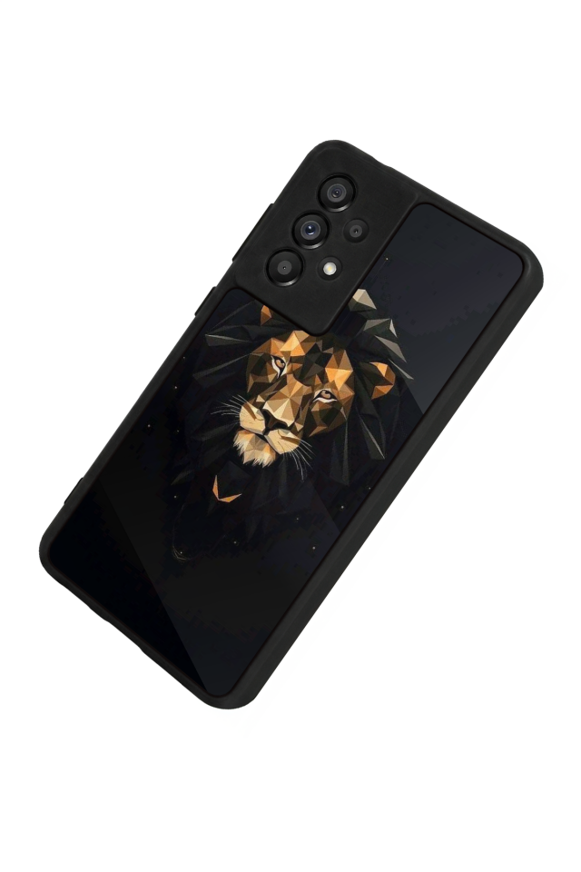 Samsung Galaxy A73 Uyumlu Aslan Tasarımlı Glossy Premium Kılıf
