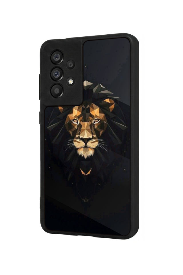 Samsung Galaxy A73 Uyumlu Aslan Tasarımlı Glossy Premium Kılıf