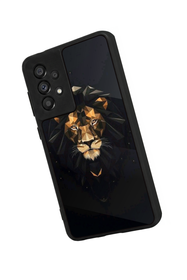 Samsung Galaxy A73 Uyumlu Aslan Tasarımlı Glossy Premium Kılıf