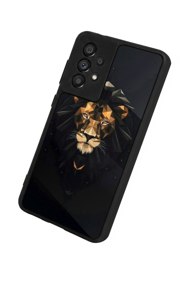 Samsung Galaxy A73 Uyumlu Aslan Tasarımlı Glossy Premium Kılıf