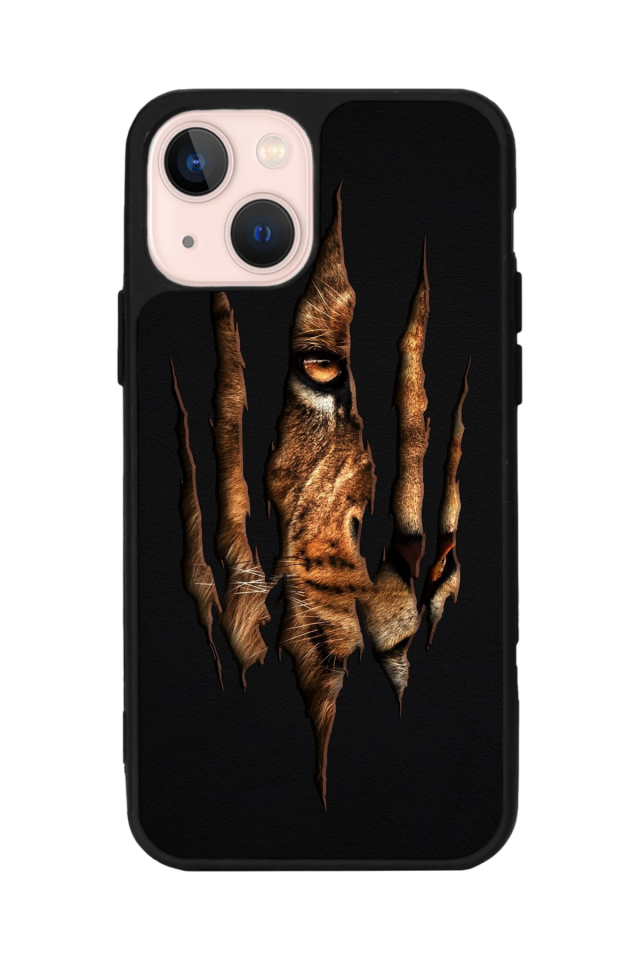 iPhone 14 Plus Uyumlu Aslan Tasarımlı Glossy Premium Kılıf