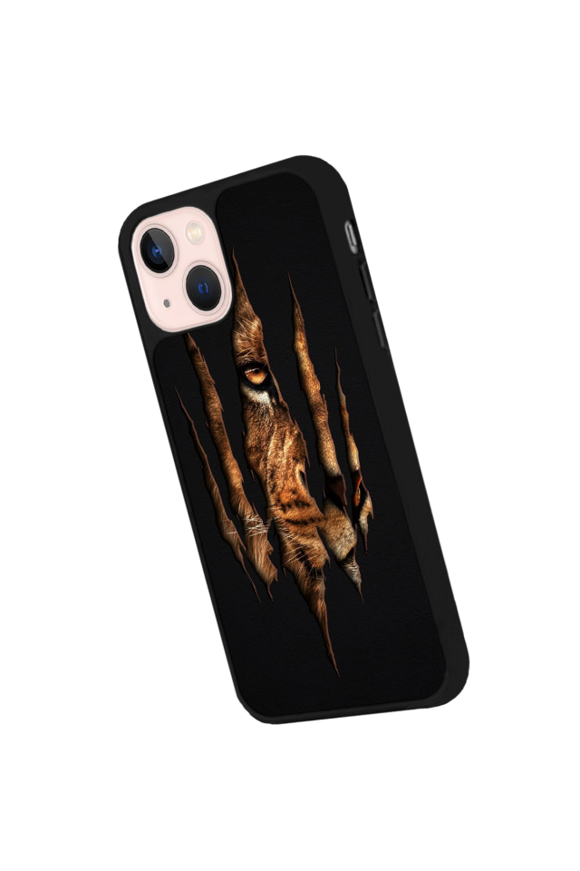 iPhone 14 Plus Uyumlu Aslan Tasarımlı Glossy Premium Kılıf