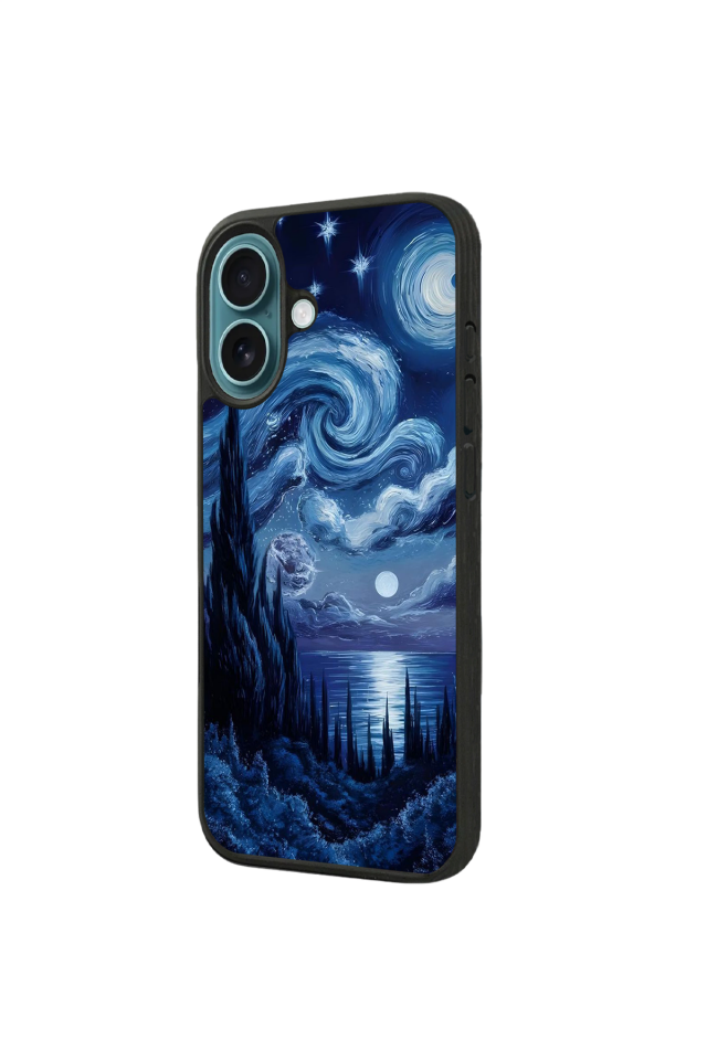 iPhone 16 Plus Uyumlu Ay Tasarımlı Glossy Premium Kılıf