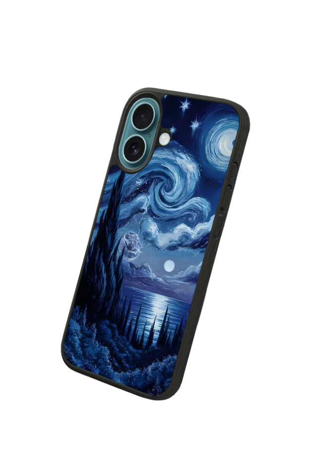 iPhone 16 Plus Uyumlu Ay Tasarımlı Glossy Premium Kılıf