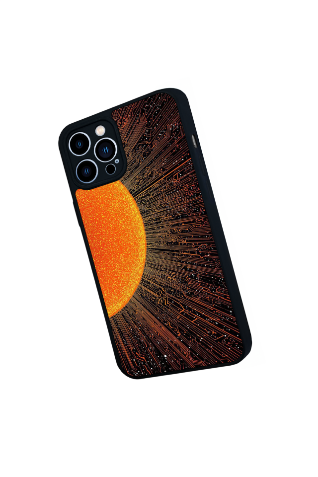 iPhone 13 Pro Max Uyumlu Güneş Tasarımlı Glossy Premium Kılıf