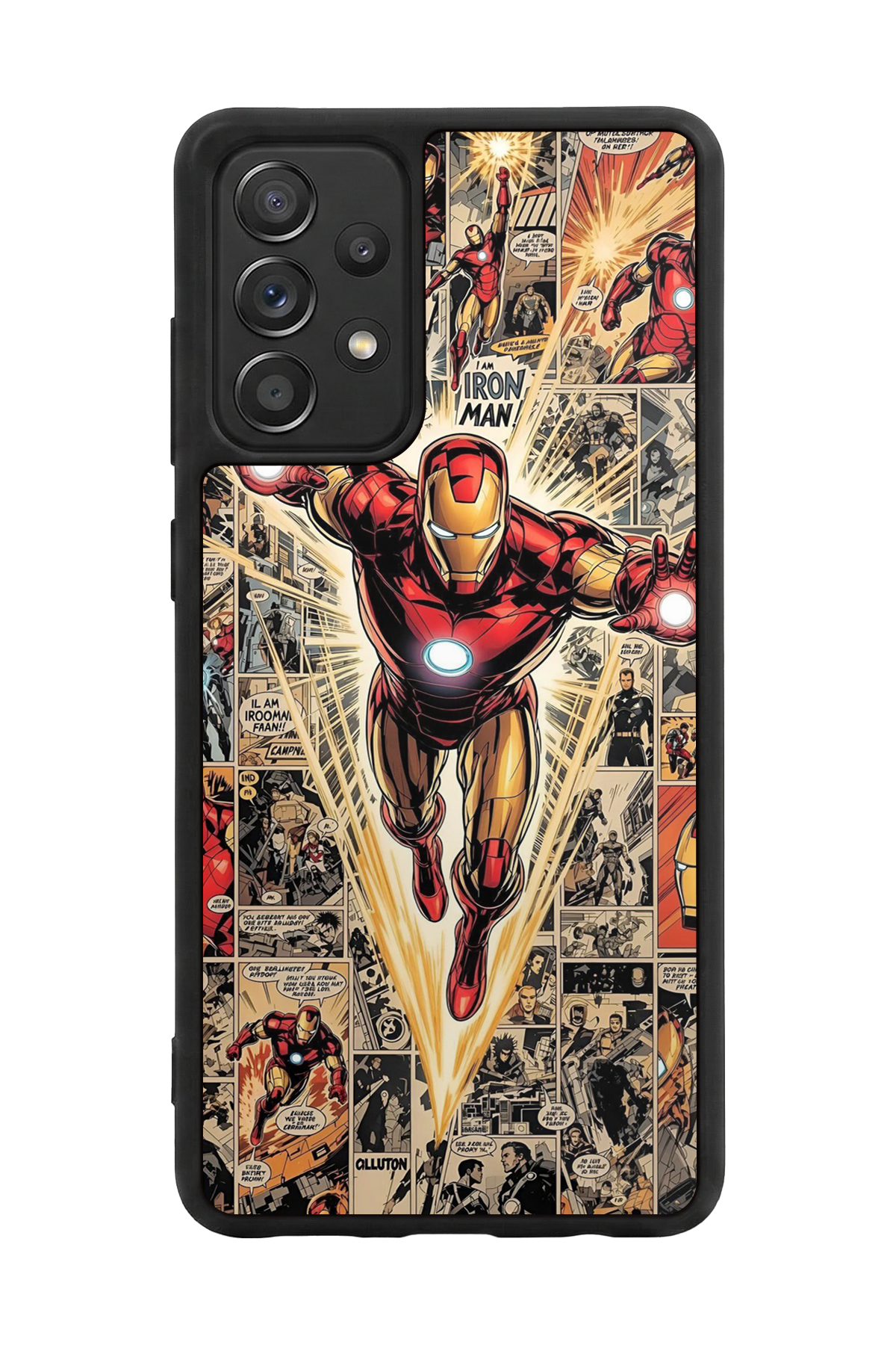 Samsung Galaxy A72 Uyumlu Iron Man ( Demir Adam ) Tasarımlı Glossy Premium Kılıf