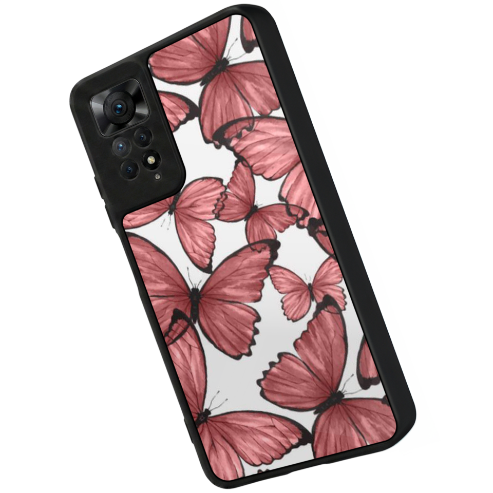 Xiaomi Redmi Note 12 Pro Uyumlu Kelebek Tasarımlı Glossy Premium Kılıf