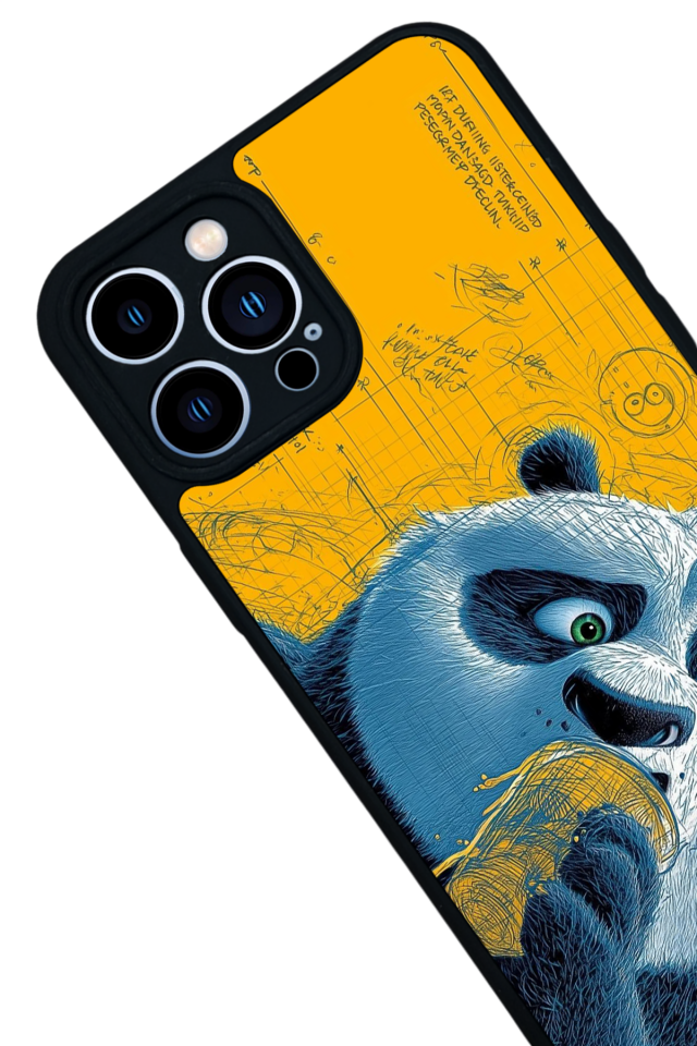 iPhone 12 Pro Max Uyumlu Kung Fu Panda Tasarımlı Glossy Premium Kılıf