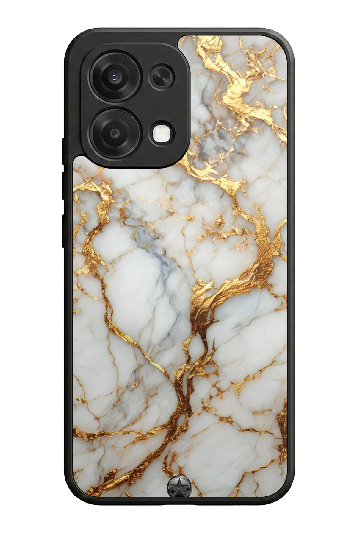 Oppo A6 Pro Uyumlu Mermer Marble Tasarımlı Glossy Premium Kılıf