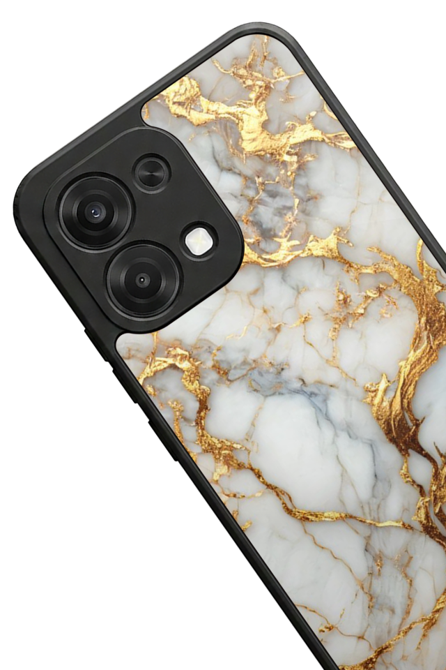 Oppo A6 Pro Uyumlu Mermer Marble Tasarımlı Glossy Premium Kılıf