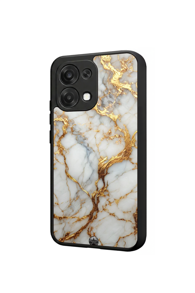 Oppo A6 Pro Uyumlu Mermer Marble Tasarımlı Glossy Premium Kılıf