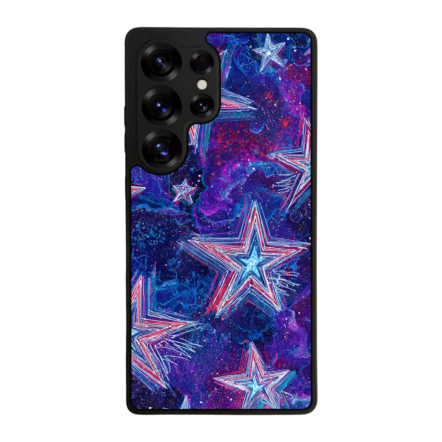 Samsung Galaxy S25 Ultra Uyumlu Retro Yildizlar Tasarımlı Glossy Premium Kılıf