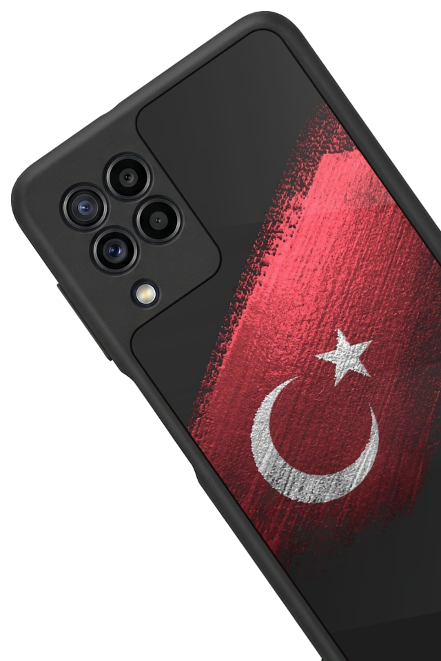 Samsung Galaxy M32 Uyumlu Türk Bayragi Tasarımlı Glossy Premium Kılıf