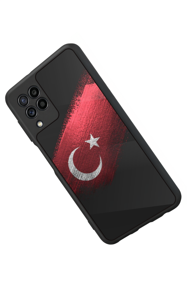 Samsung Galaxy M32 Uyumlu Türk Bayragi Tasarımlı Glossy Premium Kılıf