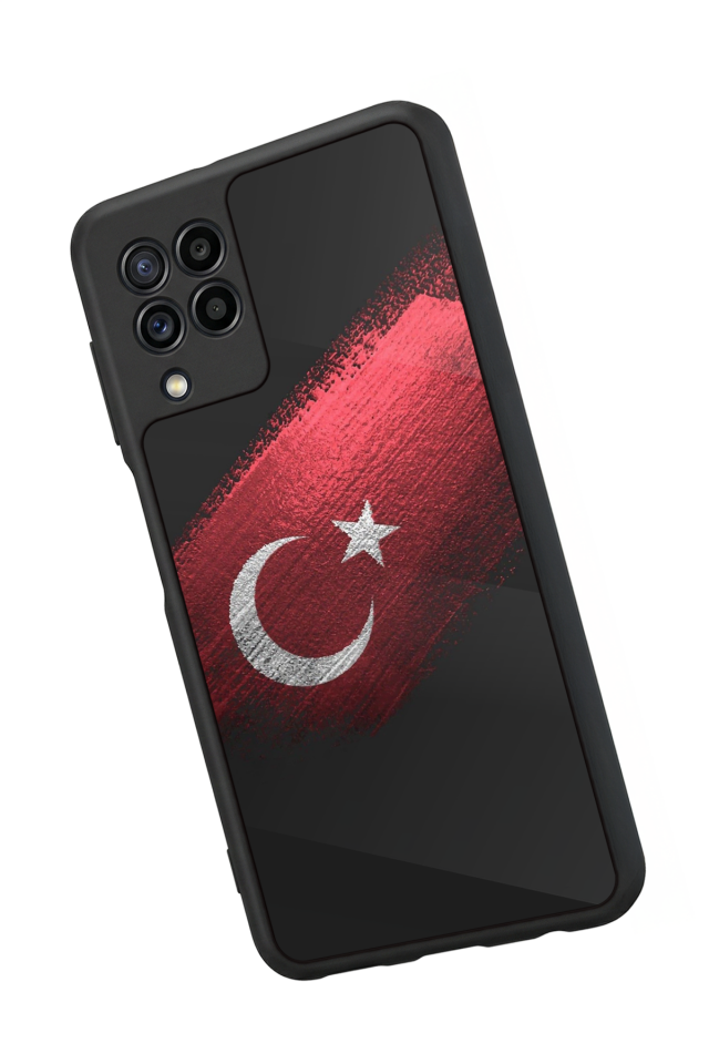 Samsung Galaxy M32 Uyumlu Türk Bayragi Tasarımlı Glossy Premium Kılıf