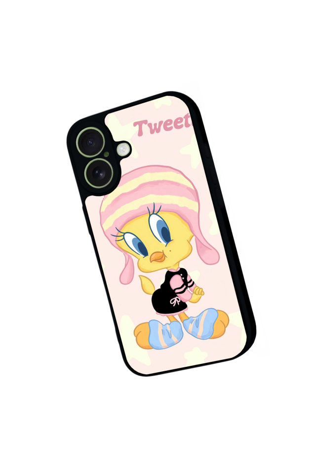 iPhone 17 Uyumlu Tweety Tasarımlı Glossy Premium Kılıf