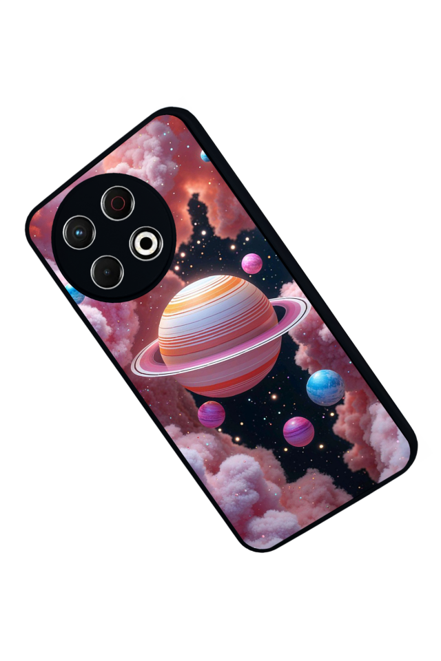 Tecno Spark 30 Pro Uyumlu Uzay Tasarımlı Glossy Premium Kılıf