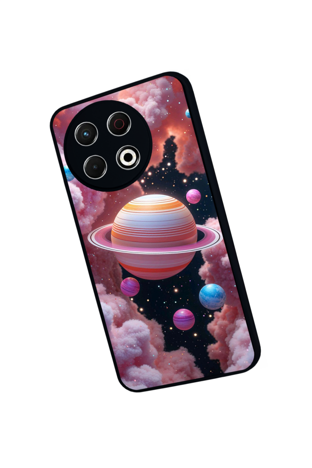 Tecno Spark 30 Pro Uyumlu Uzay Tasarımlı Glossy Premium Kılıf