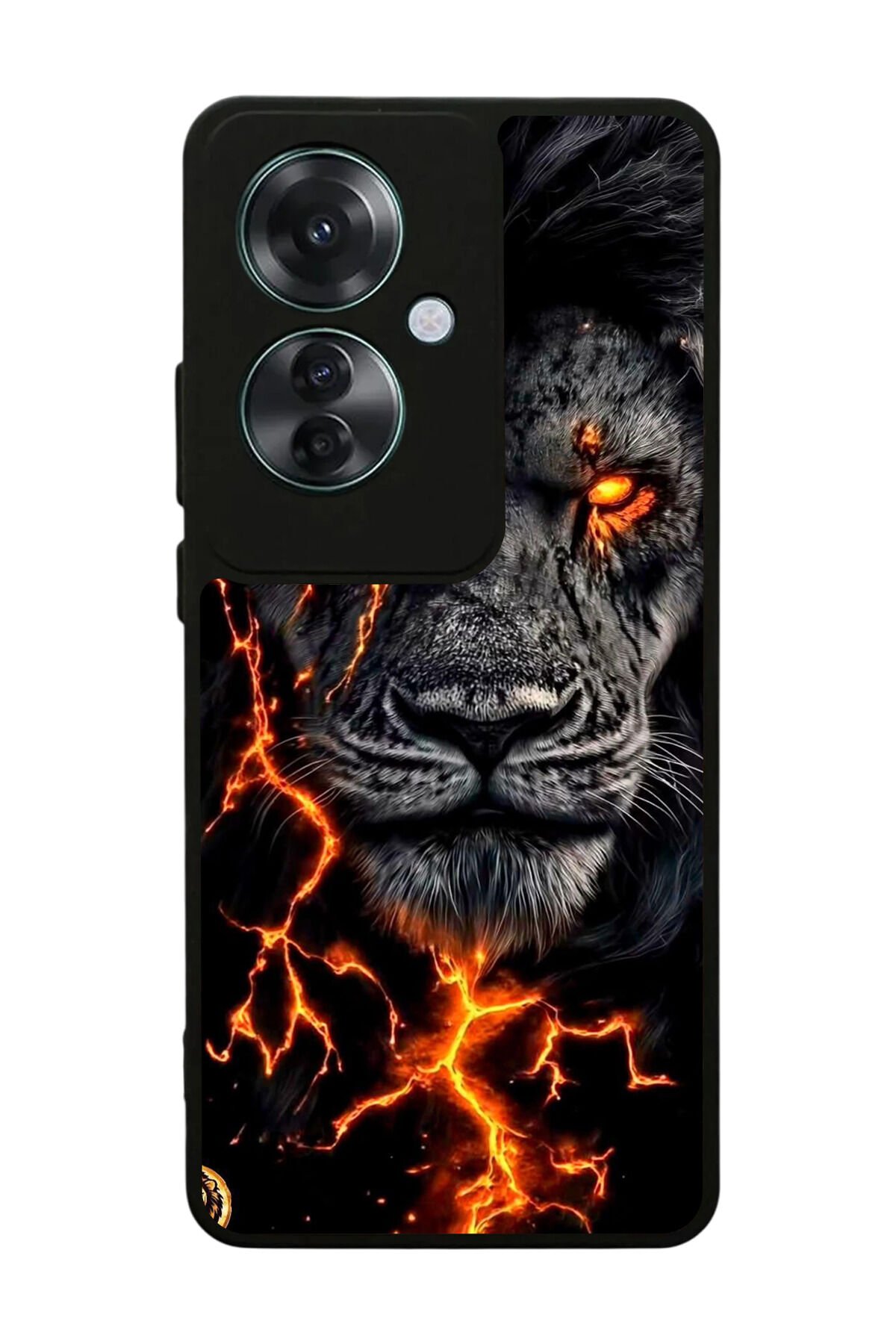 Oppo Reno 11F Uyumlu Aslan Tasarımlı Glossy Premium Kılıf