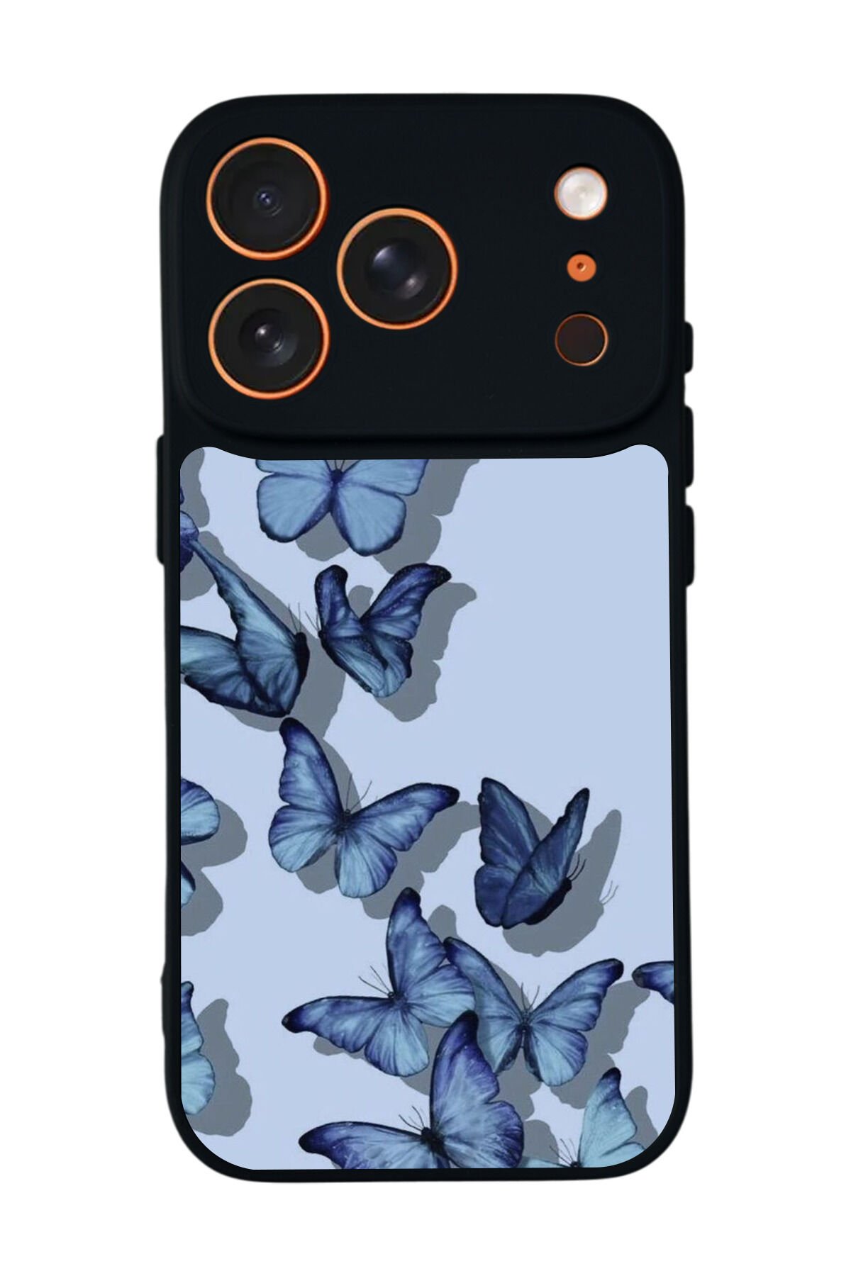 iPhone 17 Pro Uyumlu Kelebek Tasarımlı Glossy Premium Kılıf