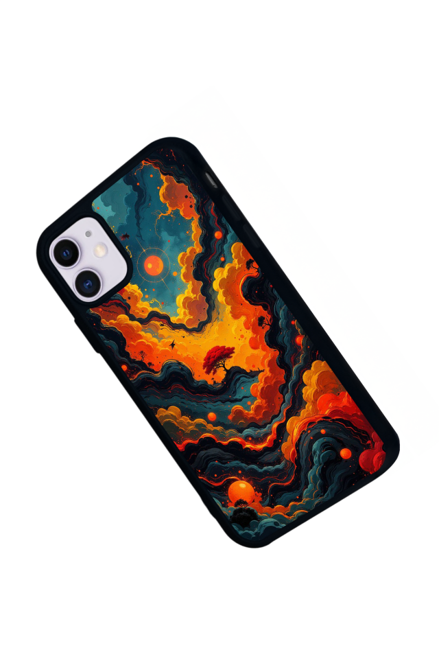 iPhone 11 Uyumlu Abstract Tasarımlı Glossy Premium Kılıf