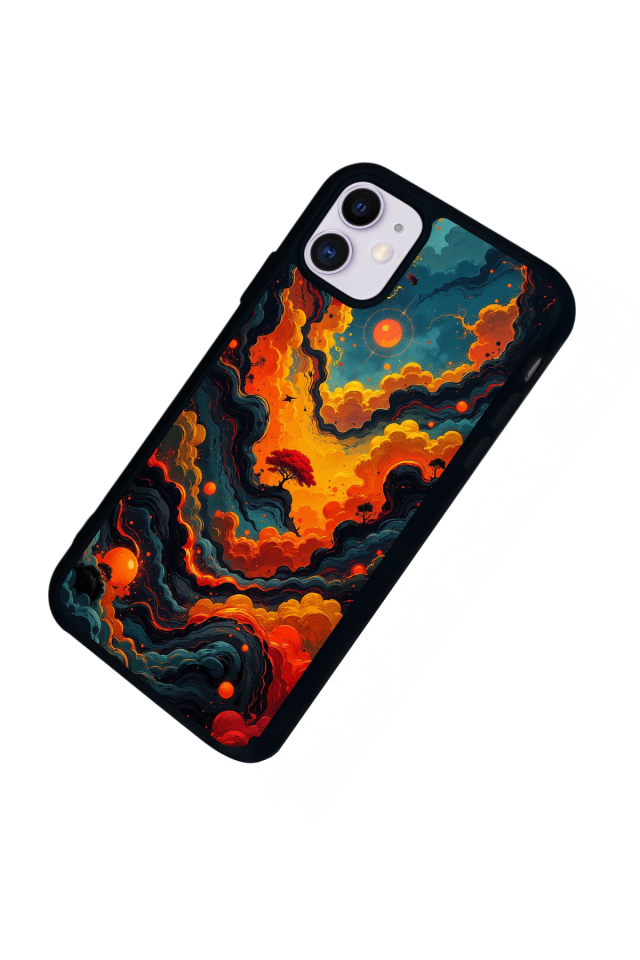 iPhone 11 Uyumlu Abstract Tasarımlı Glossy Premium Kılıf
