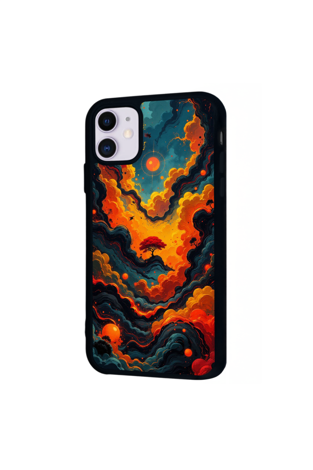 iPhone 11 Uyumlu Abstract Tasarımlı Glossy Premium Kılıf
