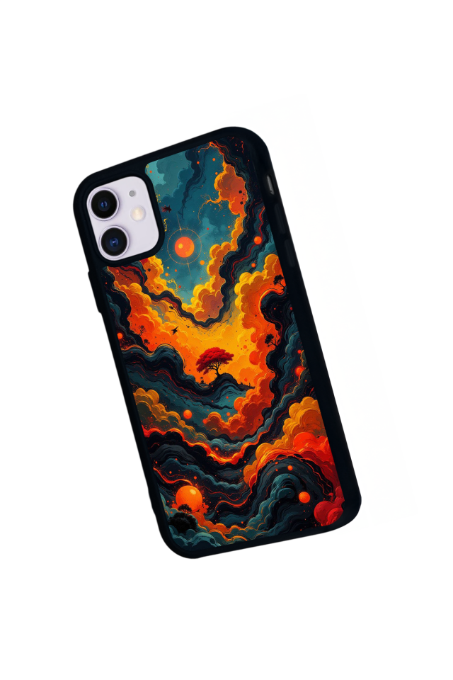 iPhone 11 Uyumlu Abstract Tasarımlı Glossy Premium Kılıf