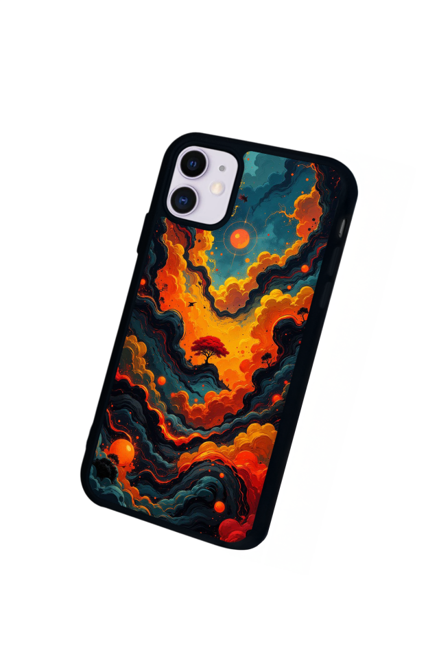 iPhone 11 Uyumlu Abstract Tasarımlı Glossy Premium Kılıf