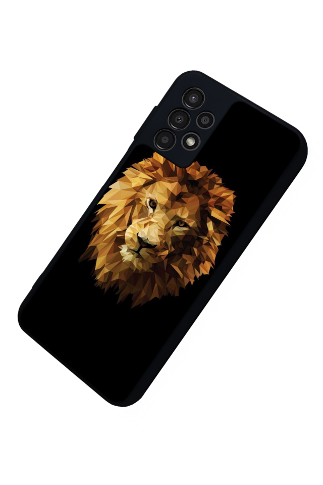 Samsung Galaxy A23 Uyumlu Aslan Tasarımlı Glossy Premium Kılıf